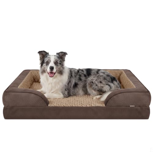 L Plus Orthopedic Dog Bed for Large Dogs (Dark Brown / L- PLUS (38"x 28"x 7"))