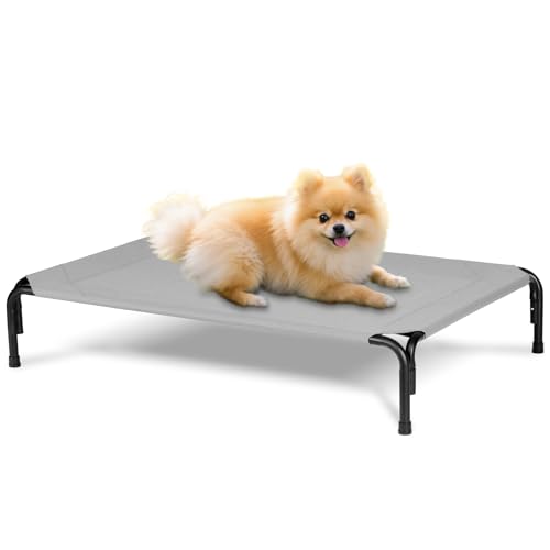 Elevated Dog Bed for Outdoor (Grey / 35"L x 22"W x 8"Th)