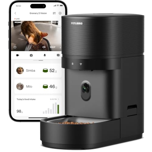 Automatic Cat Feeder with Camera (Black / 5l single bowl)