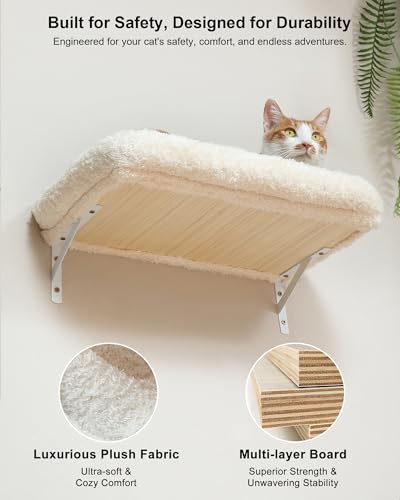 Cat Wall Shelves Set (Beige)