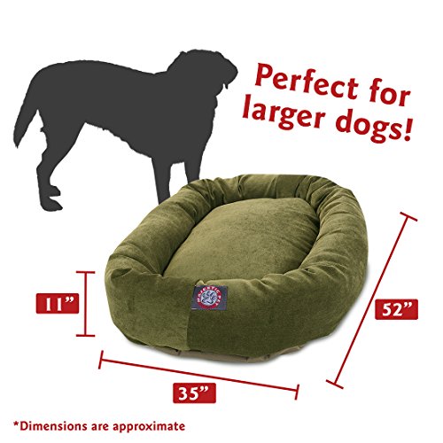 Villa 52 Inch Shredded Memory Foam Dog Bed for X (Fern)