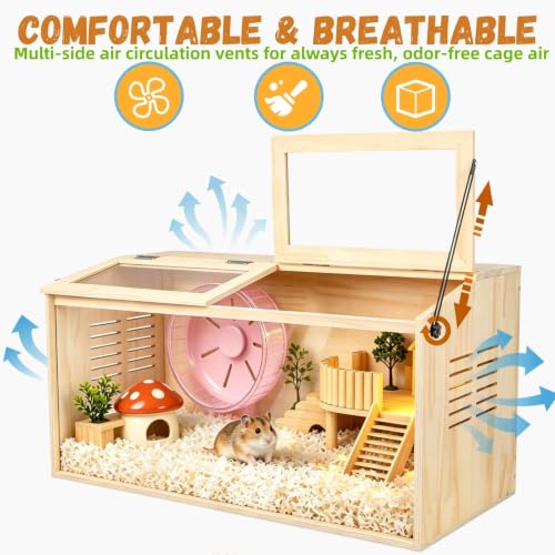 Wooden Hamster Cage (48.0"L x 20.0"W x 20.0"H)