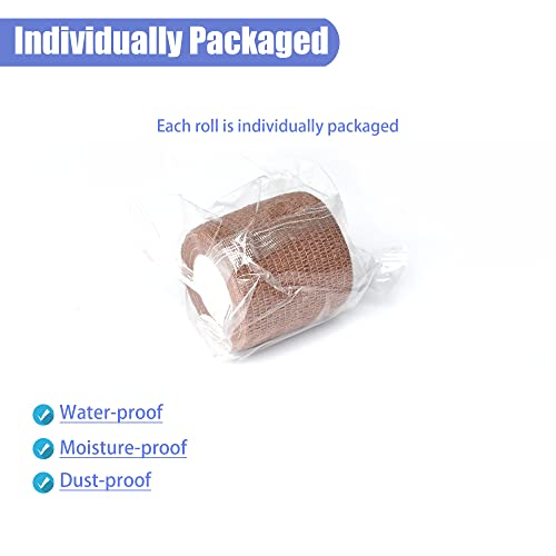 2 Inches Self Adhesive Bandage Wrap Cohesive Wrap (2 Inch / Brown)