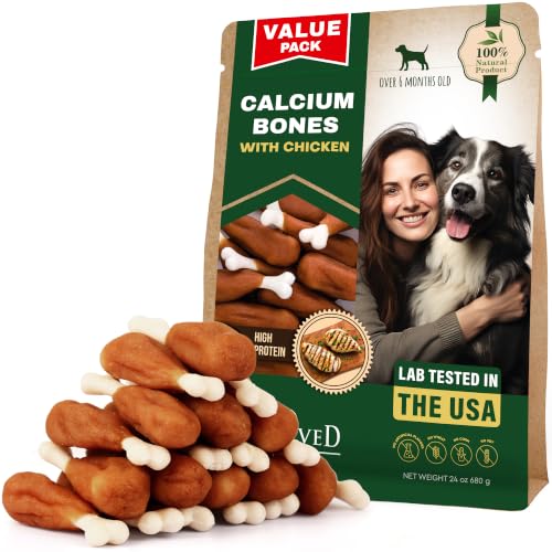Dog Treats Bones Wrapped Chicken & Rawhide Free Chew (1.5 Pound (Pack of 1))