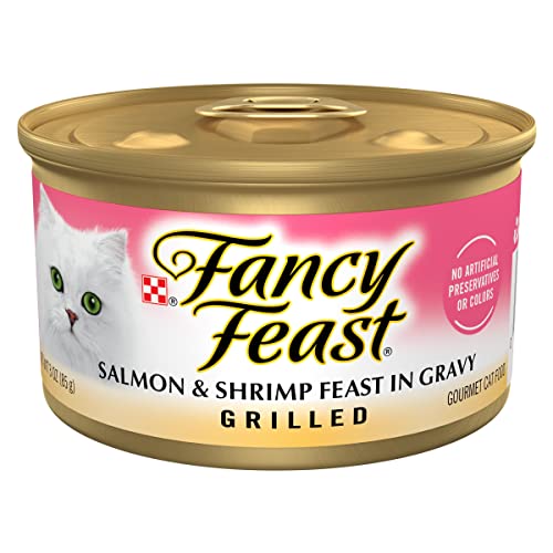 Purina Fancy Feast Salmon & Shrimp Wet Cat Food in Gravy (3 Ounce (Pack of 24))