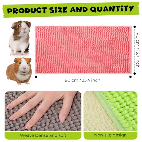 8 Pcs 36x16'' Guinea Pig Cage Liner (Gray, Green, Pink, Blue / 36x16'')