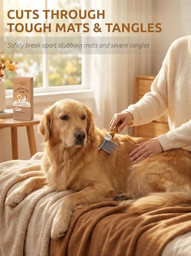 Dematting Comb for Dogs & Cats (Dematting Fur Rake Comb)