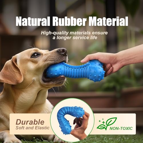 Dog toys for Aggressive Chewers Rubber (Blue)