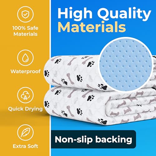 Washable Pee Pads for Dogs (White / 40 Pack - 34x36)