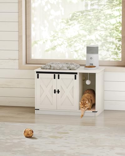 Cat Litter Box Enclosure (31.5"L x 19.7"W x 20.9"H / White)