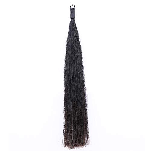 Horse Tail Extensions with Braided Horsehair Loop (1 Pound (34"-36") / Natural Black)