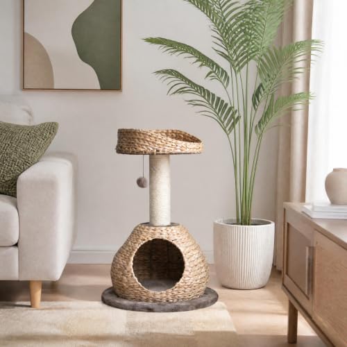 Modern Cat Tree Tower (28 inches / Coffee)