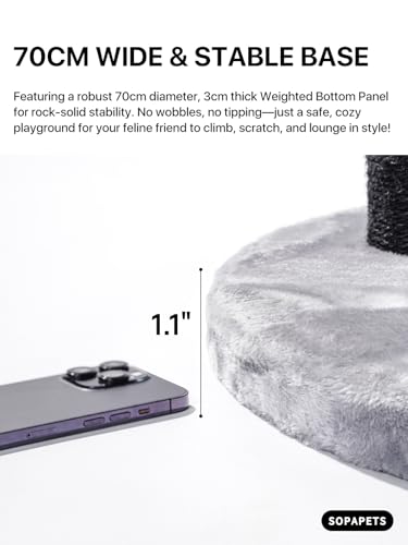Cat Tree for Large Cats (Grey / 65'')