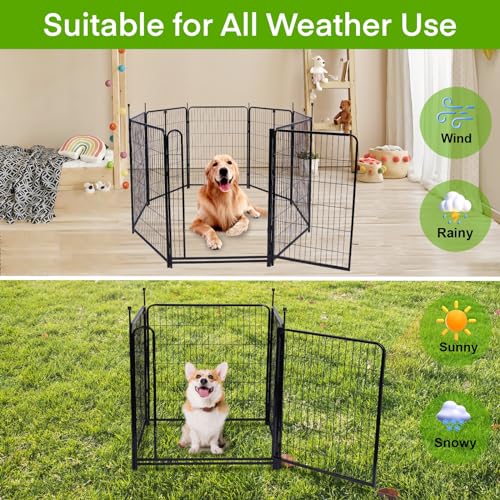 Tall Garden Fence (36''(H)-4panels-8.9ft(L) with gate)