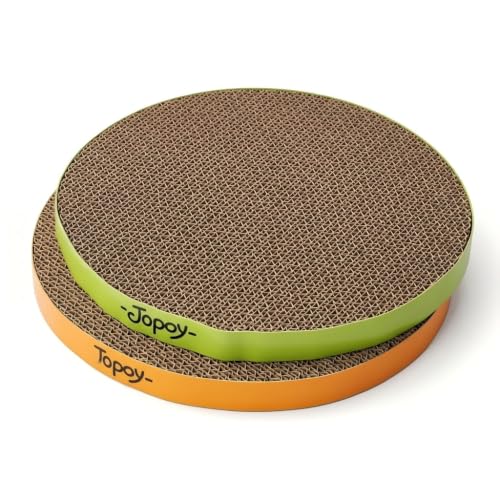 Round Cat Scratcher Replacement Pads (Green+Yellow / 10*10inch)