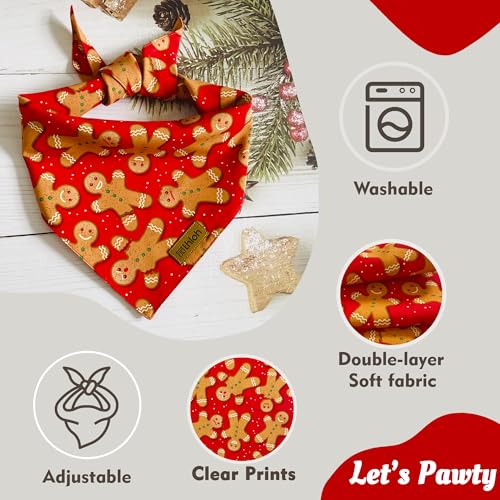 Christmas Dog Bandanas (Small / Christmas - Red, Green)
