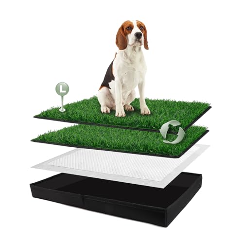 Dog Grass Pad with Dog Litter Box (Large for Dog＜ 28" Length)