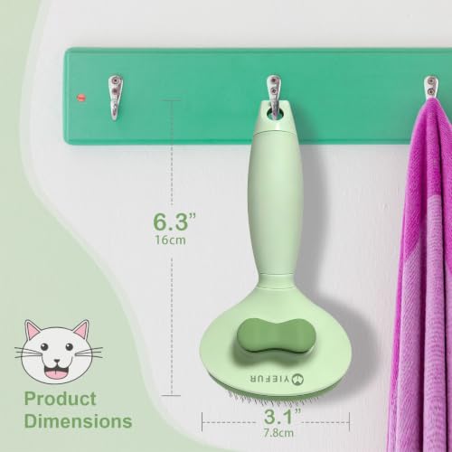 Cat Brush for Shedding (Green)