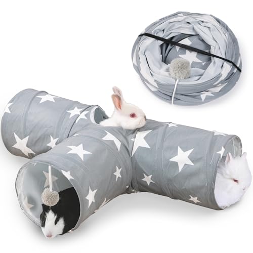 3 Way Collapsible Rabbit Tunnel Toy