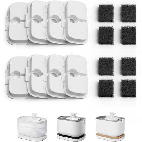 Replacement Filters for Dockstream Cat Water Fountain PLWF106 (White / 8 Filters)