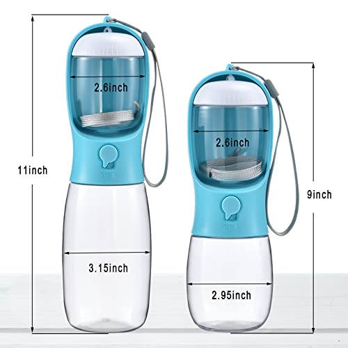 Dog Water Bottle Portable with Food Container & Filter for Travel (#09 White / 10oz)