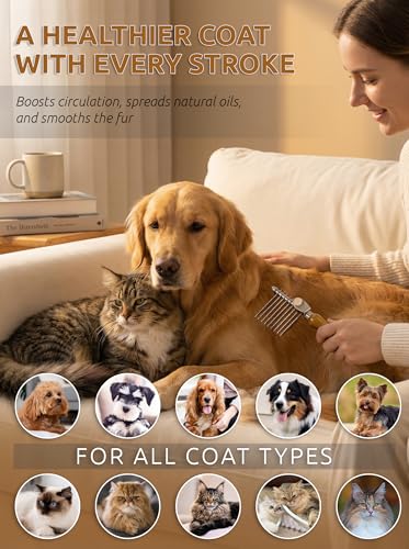 Dematting Comb for Dogs & Cats (Dematting Fur Rake Comb)