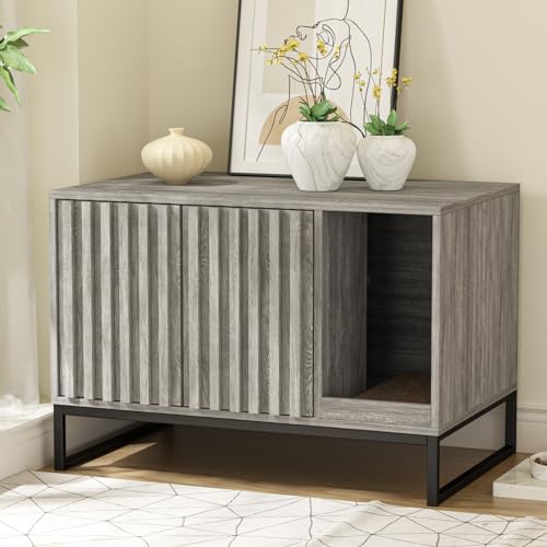 Litter Box Enclosure (Grey / 31.5"L x 20"W x 22"H)