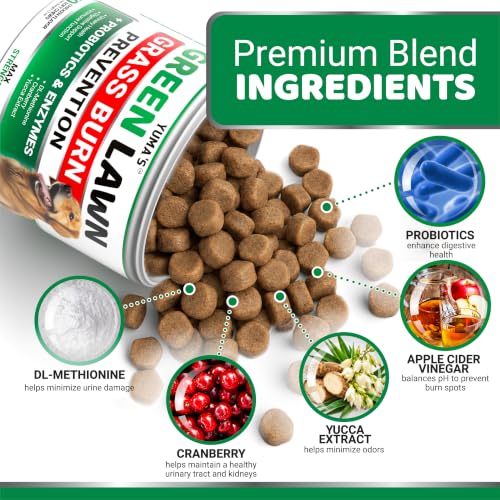 Dog Urine Neutralizer for Lawn (Green Lawn + Probiotic / 170 Chews)