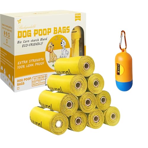 Dog Poop Bags (Yellow / 1 Count (Pack of 150))