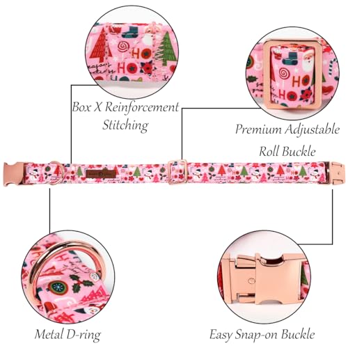 Christmas Dog Collar with Sailor Bow (Large (Pack of 1) / Ho Xmas(Sailor Bow))