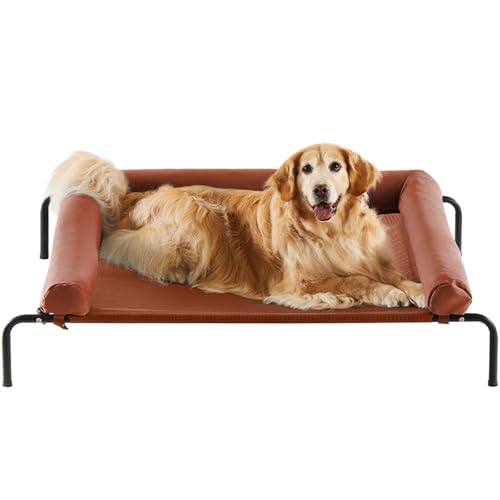 Large Elevated Cooling Cot (Caramel / 48.0"L x 35.0"W x 8.0"Th)