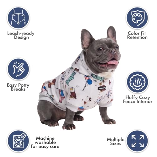 Dog Hoodie Buttery (USA Grey / XX-Large)