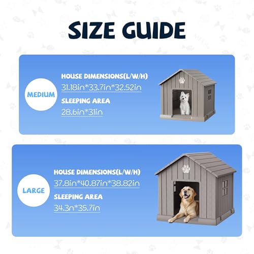 Dog House Outdoor (Grey / 31.18*33.7*32.52)