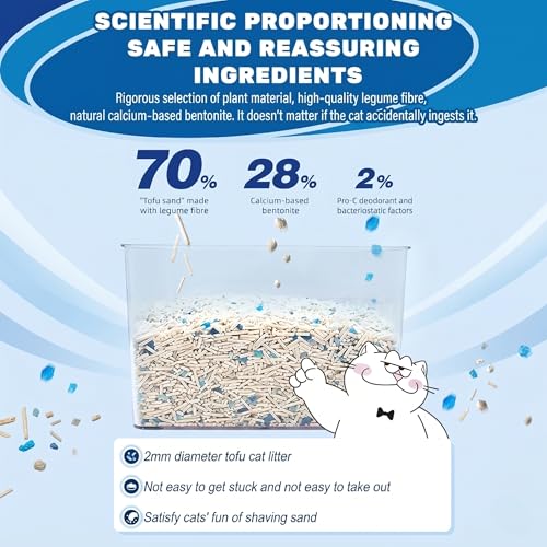 Tofu Cat Litter (NIKORO Mixed Tofu Cat Litter (5.29 lbs×4Bags))