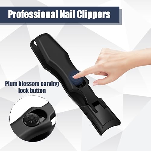 German Nail Clippers Set for Men & Women and Seniors (Large Black)