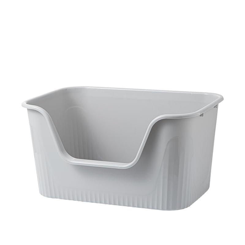 Extra Large Litter Box with High Sides 25.27" Lx17.83 Wx13.11 H (Grey)