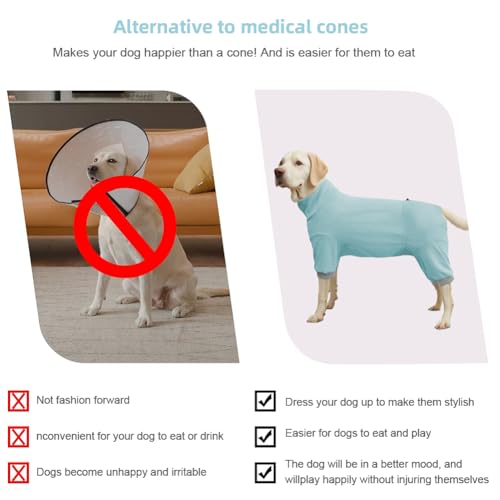 Dog Pyjamas PJS Sweater Clothes and Home Clothing Suitable for Medium to Large Breeds of Dogs (Blue / 2XL)