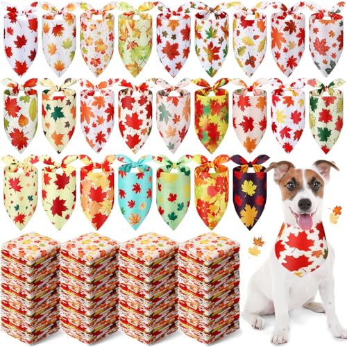 200 Pcs Fall Dog Bandanas Bulk (Orange, Yellow, White / Fall)