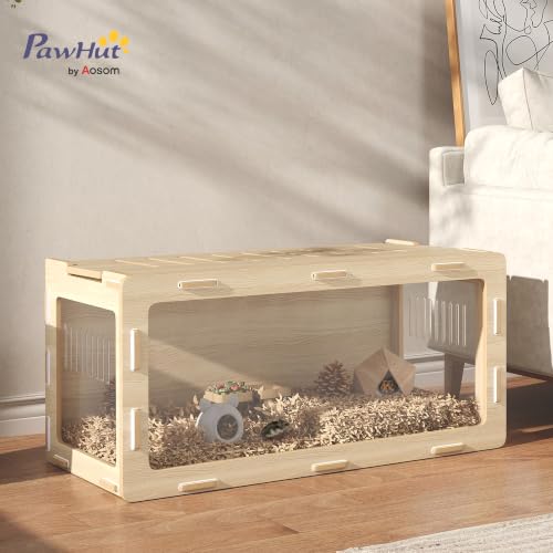Hamster Cage Easy View Acrylic Panels for Rat 39" x 20" x 18.5" Oak