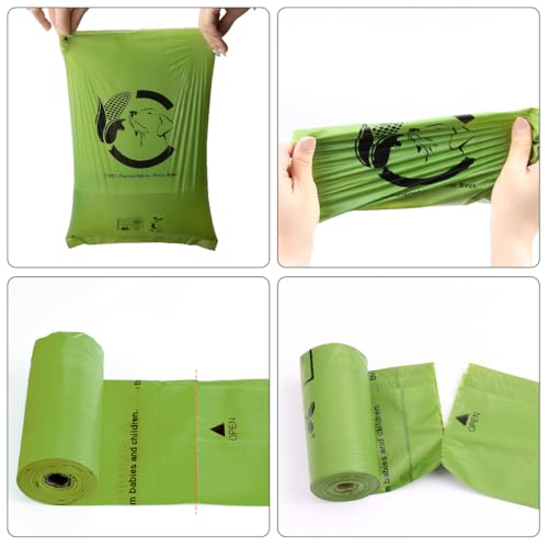 Certified Home Compostable Dog Poop Bags (Forest Green / 120 Count (Pack of 1))