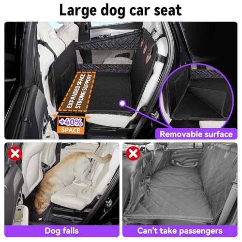 Dog Car Seats for Large Medium Dogs Car Seat Cover (Black / Large Dog)
