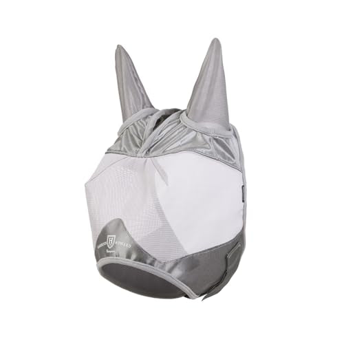 Half Face Horse Fly Mask UV Protection and Breathable for Equine Use Comfortable Grey L (Grey / Large (Horse))