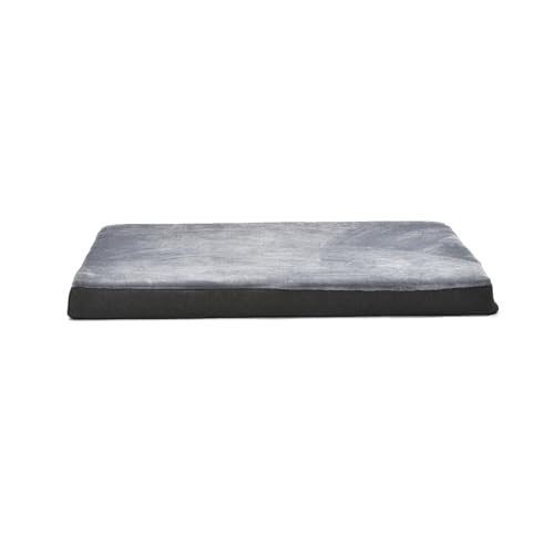 Washable Dog Bed with Cooling Gel Memory Foam (Mattress Bed / Large / Grey)