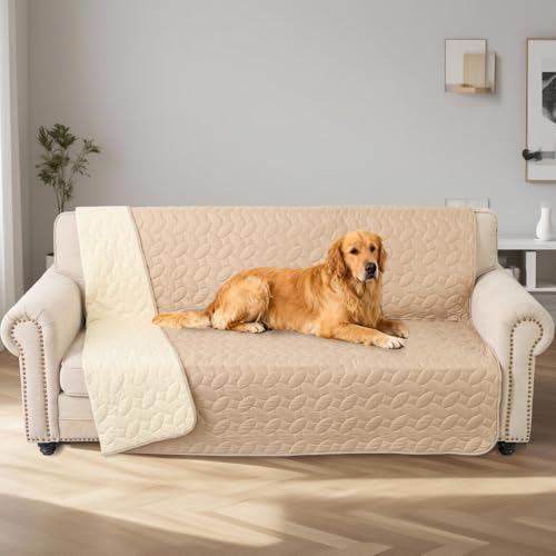 Pet Bed Cover Dog Bed Blanket for Sofa and Furniture Waterproof New Pattern Design (40x50 Inch (Pack of 1) / Beige)