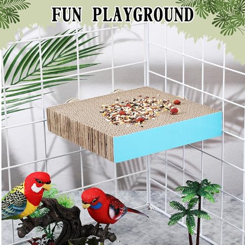 2 Pcs Bird Toys Parrot Perch Stand Cage Accessories (Large)