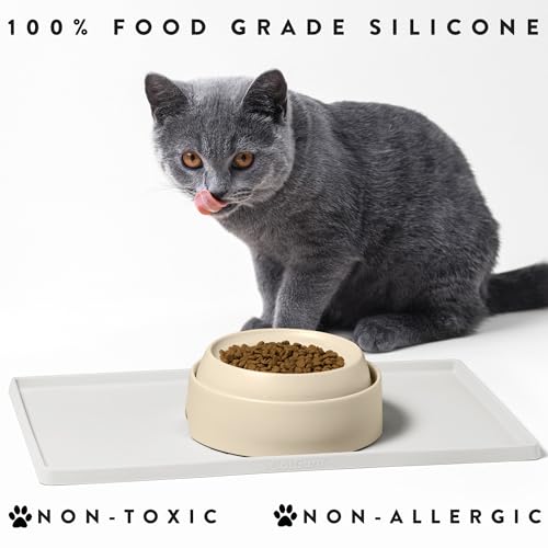 Premium Cat Food Mat (24"L x 14"W / Marshmallow)