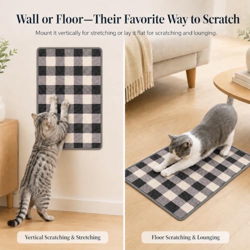 Cat Scratcher Mat (Black White)
