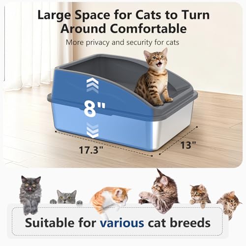 Stainless Steel Litter Box (S / Gray)