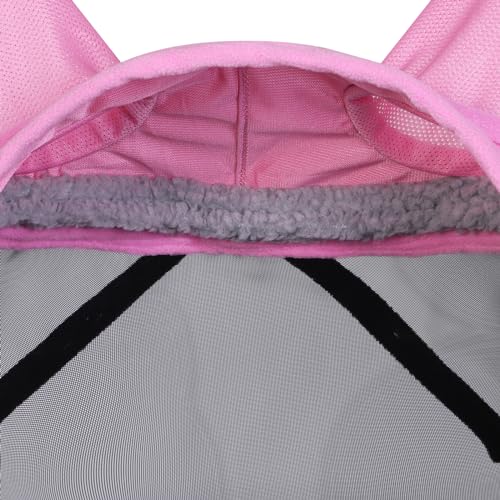 CareMaster Pro Luminous Horse Fly Mask Large Eye Space Standard with Ears UV Protection for Horse Light Pink S Pony (Light Pink / Small (Yearling))