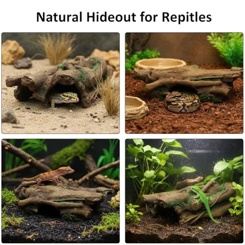 Aquarium Resin Bark Terrarium Decor Lizard
